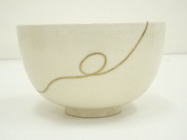 ★ はやとばあ ★T　能瀬三恵子 （萌春） 九谷焼 色絵金彩花草絵図 道具 ] - 道具 九谷焼 能瀬三恵子（萌春）造 色絵独楽茶碗（共箱